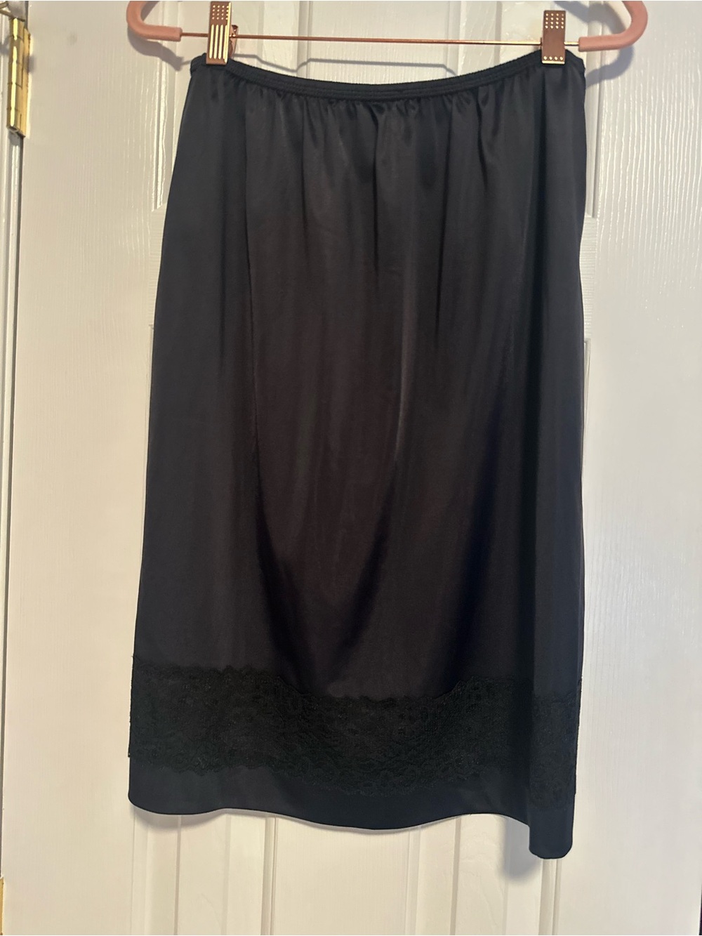 Vintage Jean Paul Coty Black with detail Lace Half Slip size 36
